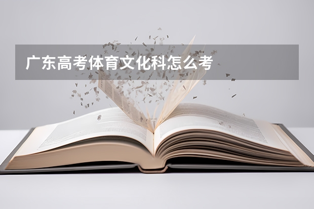 广东高考体育文化科怎么考