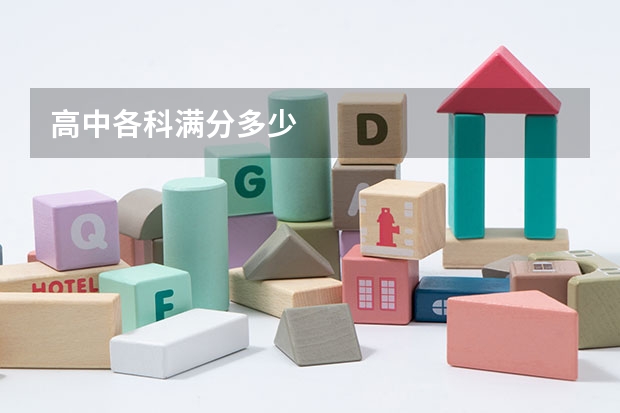 高中各科满分多少
