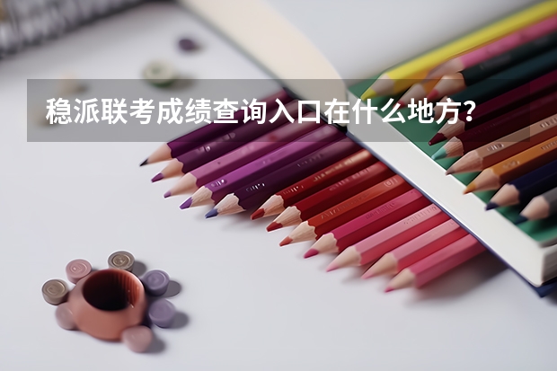 稳派联考成绩查询入口在什么地方？