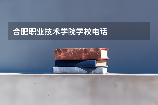 合肥职业技术学院学校电话