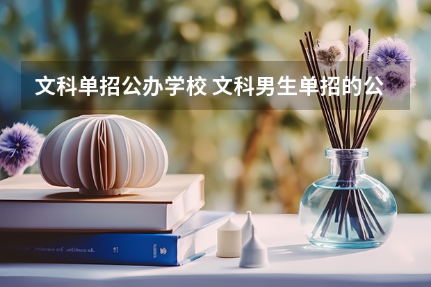 文科单招公办学校 文科男生单招的公办专科学校有哪些