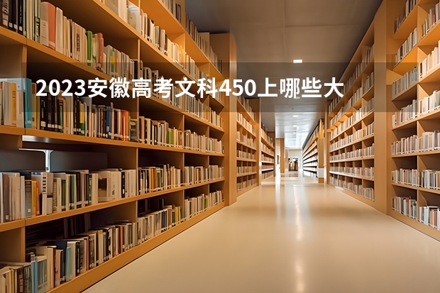 2023安徽高考文科450上哪些大学比较好