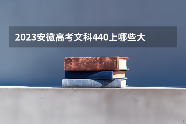 2023安徽高考文科440上哪些大学比较好