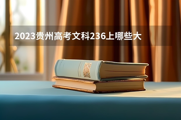 2023贵州高考文科236上哪些大学比较好