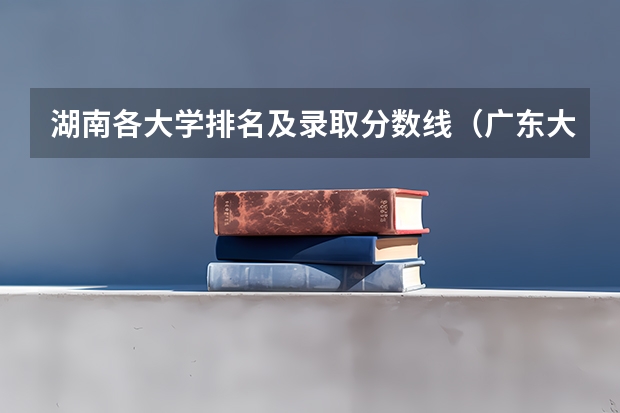 湖南各大学排名及录取分数线（广东大学高考分数线排名）