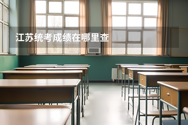 江苏统考成绩在哪里查