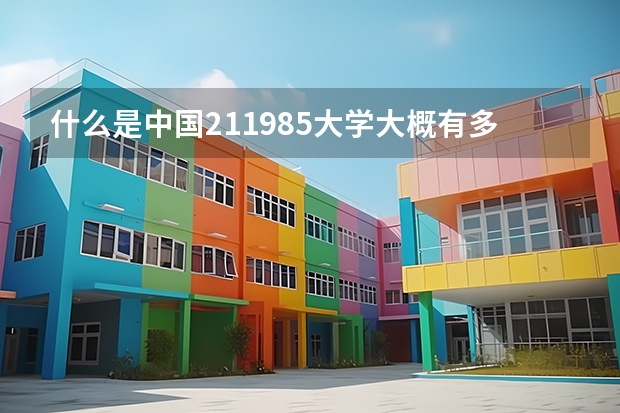 什么是中国211985大学大概有多少所学校
