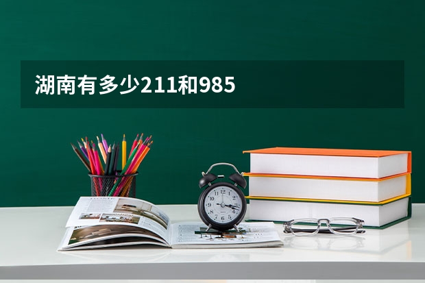 湖南有多少211和985