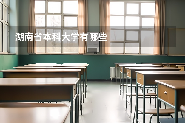 湖南省本科大学有哪些