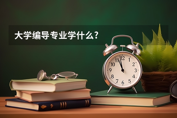 大学编导专业学什么?