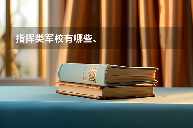 指挥类军校有哪些、