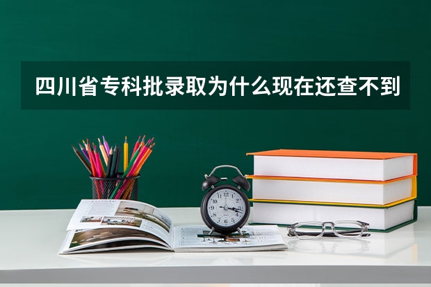 四川省专科批录取为什么现在还查不到？